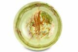 Polished Green Banded Calcite Bowl - Pakistan #301309-1